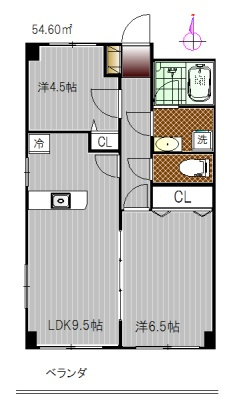 山地マンションの間取り
