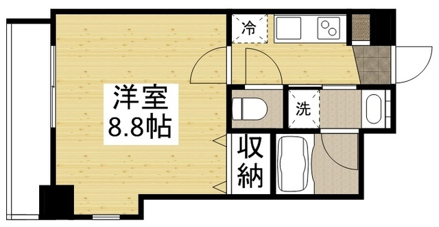 月光　岡山市役所前の間取り