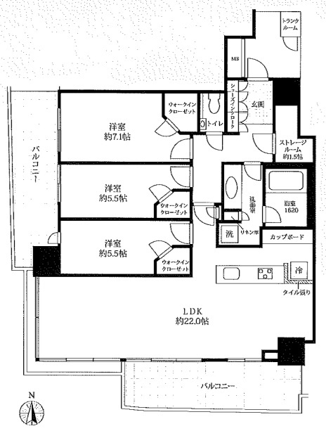 パークタワー晴海の間取り