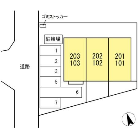 ソレイユ七番館の区画図
