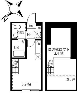 【間取り】 | ハーミットクラブハウス戸塚グラン | デザイナーズアパート！