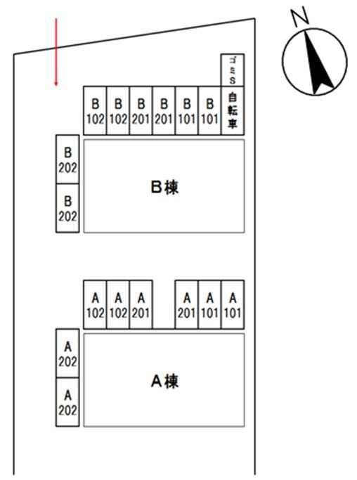 ティエラＡの駐車場