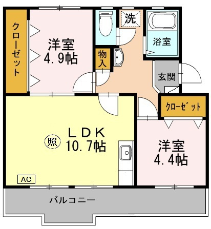ロイヤルマンション１号棟の間取り