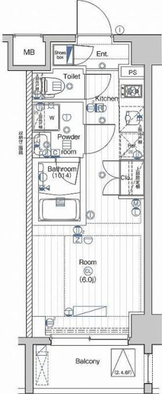 【間取り】 | ＰＲＥＭＩＵＭ　ＣＵＢＥ大井町＃ｍｏ | 間取り図