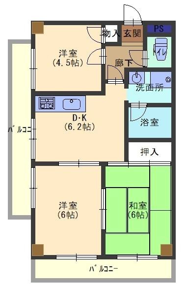 パルレ瑞ヶ丘の間取り