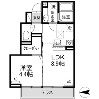 【間取り】 | オネット光が丘　Ｂ