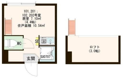 杉並区成田東５丁目のアパートの間取り