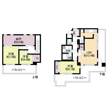 サンコート阪急六甲の間取り