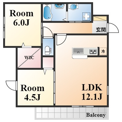 D-room灘北通の間取り