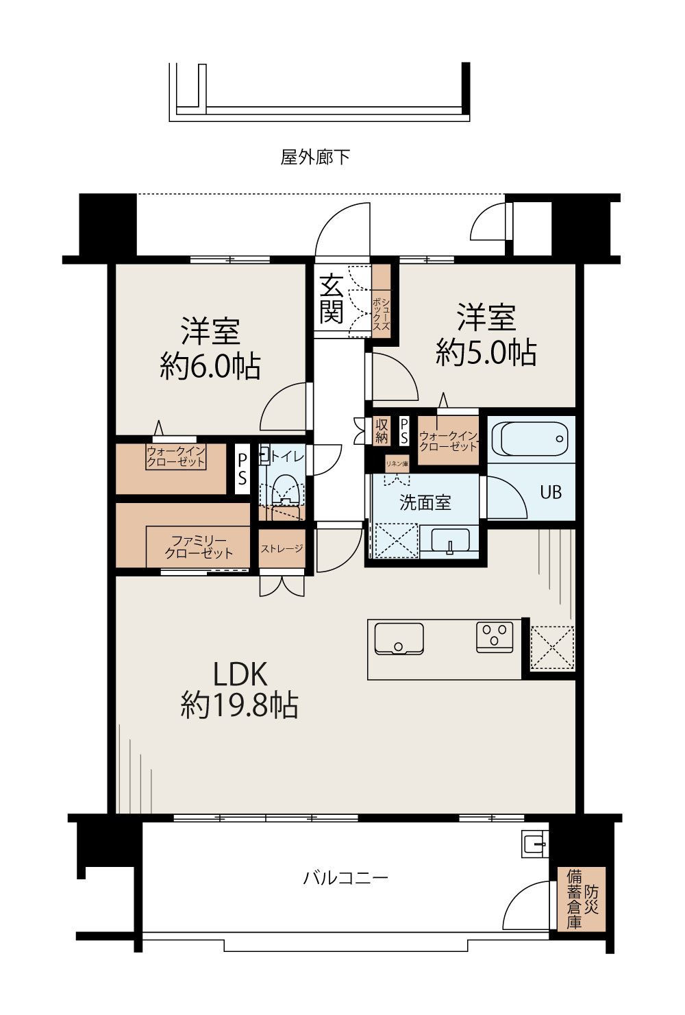 レジアス大橋DUXの間取り