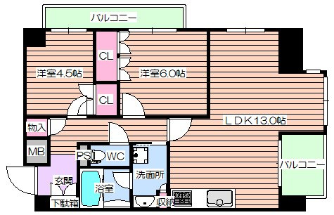 【間取り】 | シティエール東梅田Ⅱ