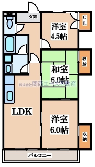 【間取り】 | 日下グランドハイツ