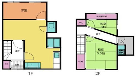 神戸市灘区城内通４丁目の一戸建ての間取り