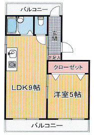 神戸市灘区篠原南町５丁目の賃貸マンションの間取り