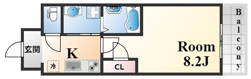 神戸市東灘区深江本町４丁目の賃貸マンションの間取り