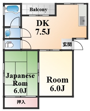神港ハイツの間取り