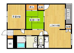 神戸市東灘区御影中町８丁目の賃貸マンションの間取り