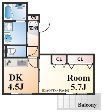 神戸市東灘区御影中町１丁目の賃貸マンションの間取り