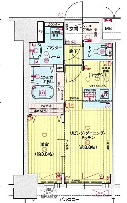 プレサンスTHE新栄の間取り