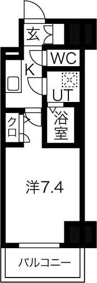 エスリード栄ラ・ヴィの間取り