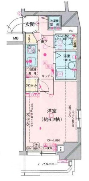 菱和パレス高輪タワーの間取り|間取りです。