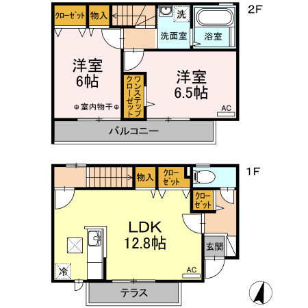 アイランドA/T/J　Jの間取り