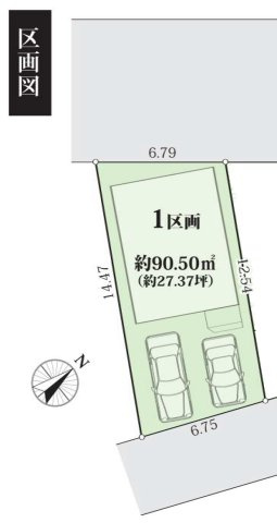 綾瀬市寺尾北３期売地の土地図