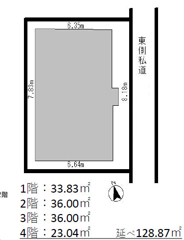 八王子市寺町の区画図