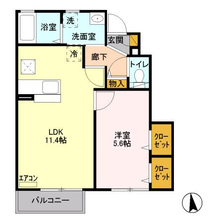 小平市鈴木町１丁目のアパートの間取り
