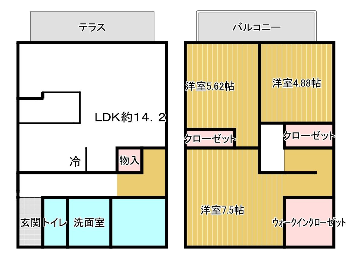ヴィラフォレストの間取り|使い勝手の良い間取りです♪