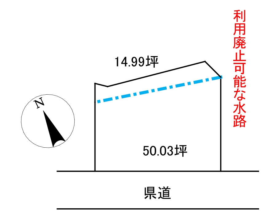 八鹿病院西玄関近くの土地の土地図