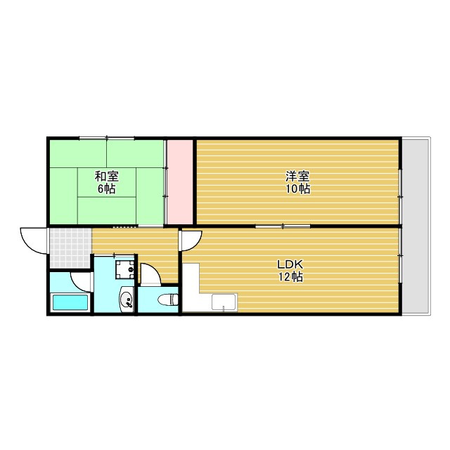 スカイホーム瀬川の間取り