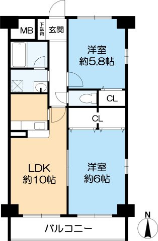 エトアール甲子園口の間取り