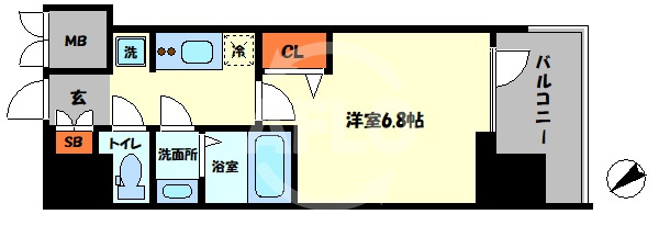 プレサンス大国町アドロッソの間取り|プレサンス大国町アドロッソ　間取り