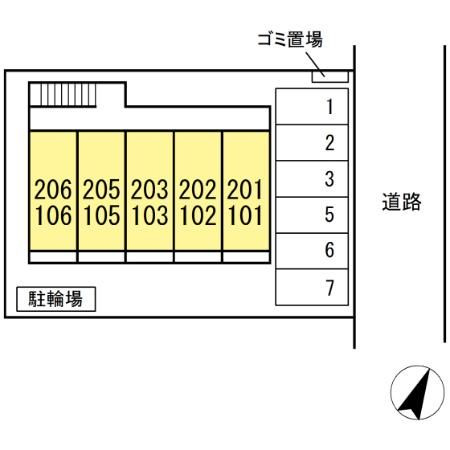 アンソレイユ港南台の区画図