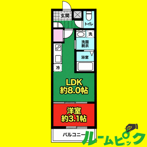 MOVE中村公園SOUTHII　名古屋市賃貸　仲介手数料無料の間取り