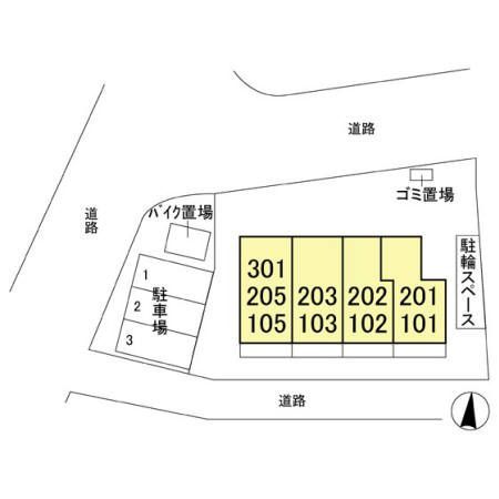 ソレイユ柏陽の区画図