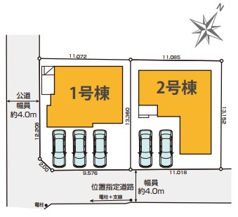 所沢市狭山ヶ丘10期　全2棟　新築戸建　KEIAI TERRACEの区画図