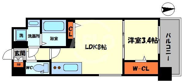 ミラージュパレス難波幸町の間取り|ミラージュパレス難波幸町　間取り