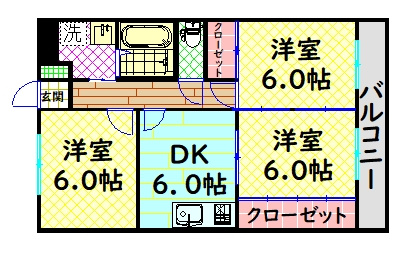 【間取り】 | ハピネス坂口