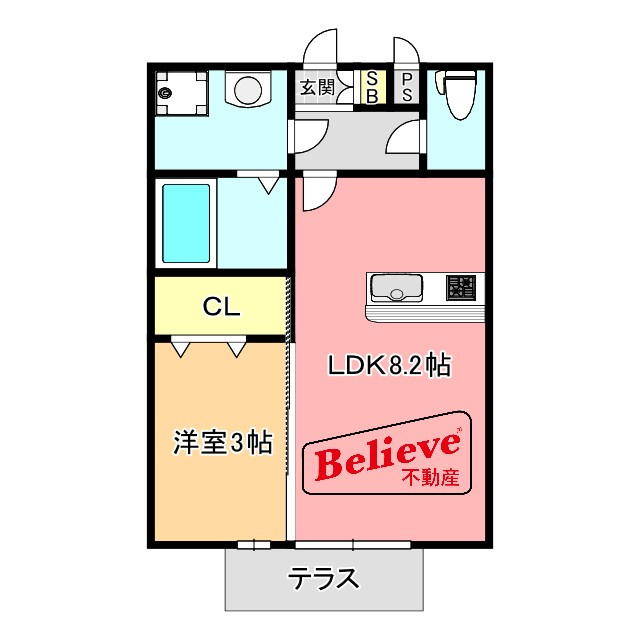 セジュール・ペルルの間取り|使い勝手の良い間取りです♪