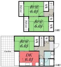 【間取り】 | 中島ハイツ　13号棟
