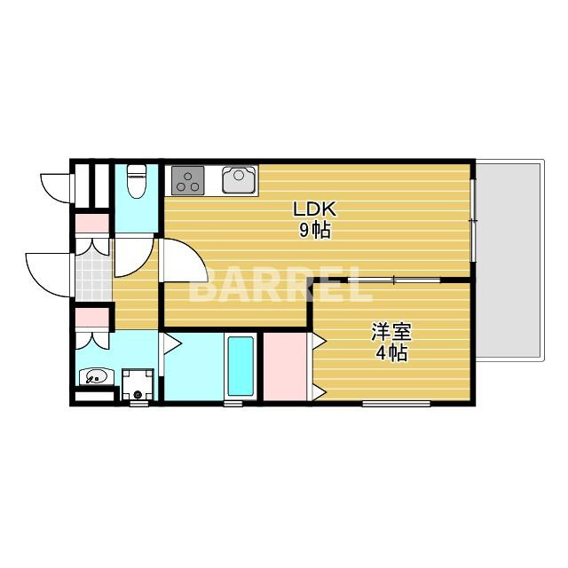 CASA　CALMA南江口の間取り