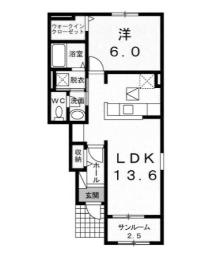 【間取り】 | ビッグ・ツリー　ⅡＢ