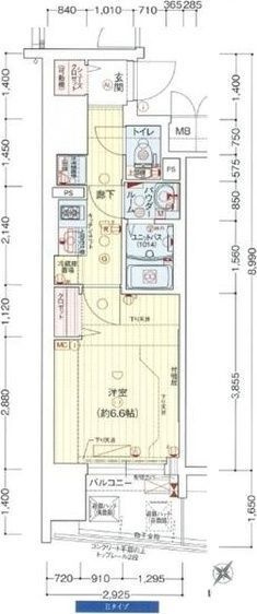 プレサンス神戸元町ミューズの間取り