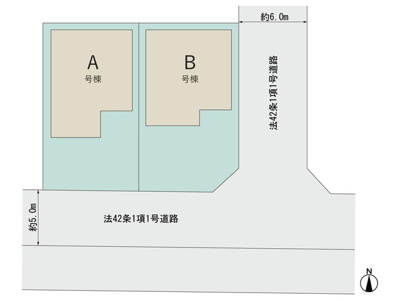 【区画図】 | 焼津市東小川8丁目 新築一戸建て A号棟 | A号棟の区画図です