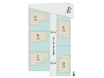 【区画図】 | 焼津市三ケ名 新築一戸建て A号棟 | A号棟の区画図です