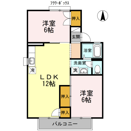 【間取り】 | セジュール六本松　A棟