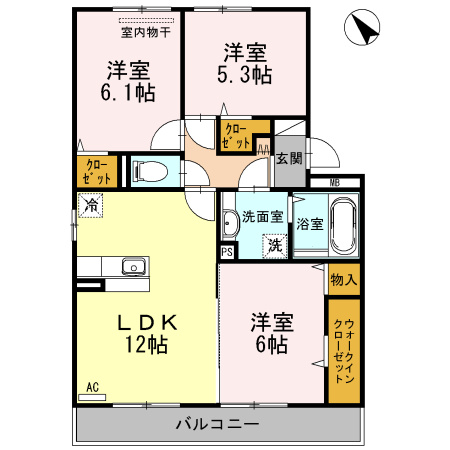 【間取り】 | Monte at U (ﾓﾝﾃｱｯﾄﾕｰ)
