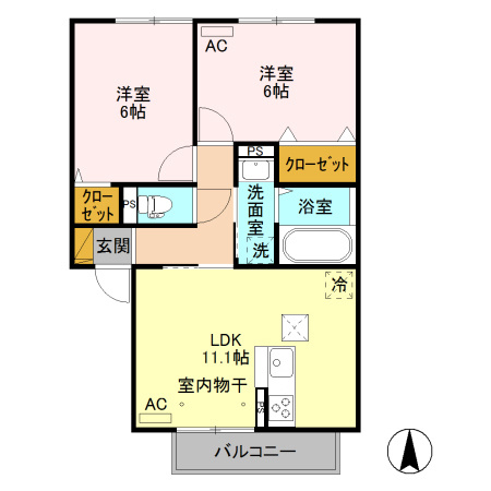 セゾン ド ルミエールの間取り